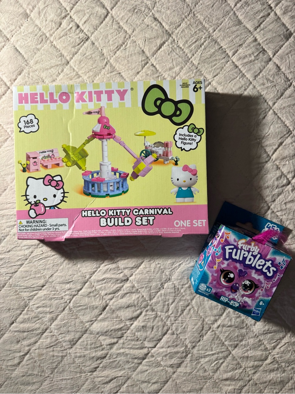 Set of 2 toys:Hello Kitty Carnival Build Set - Hip Bop Mini furby